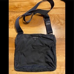 Prada Milano Black Vela Sport shoulder bag